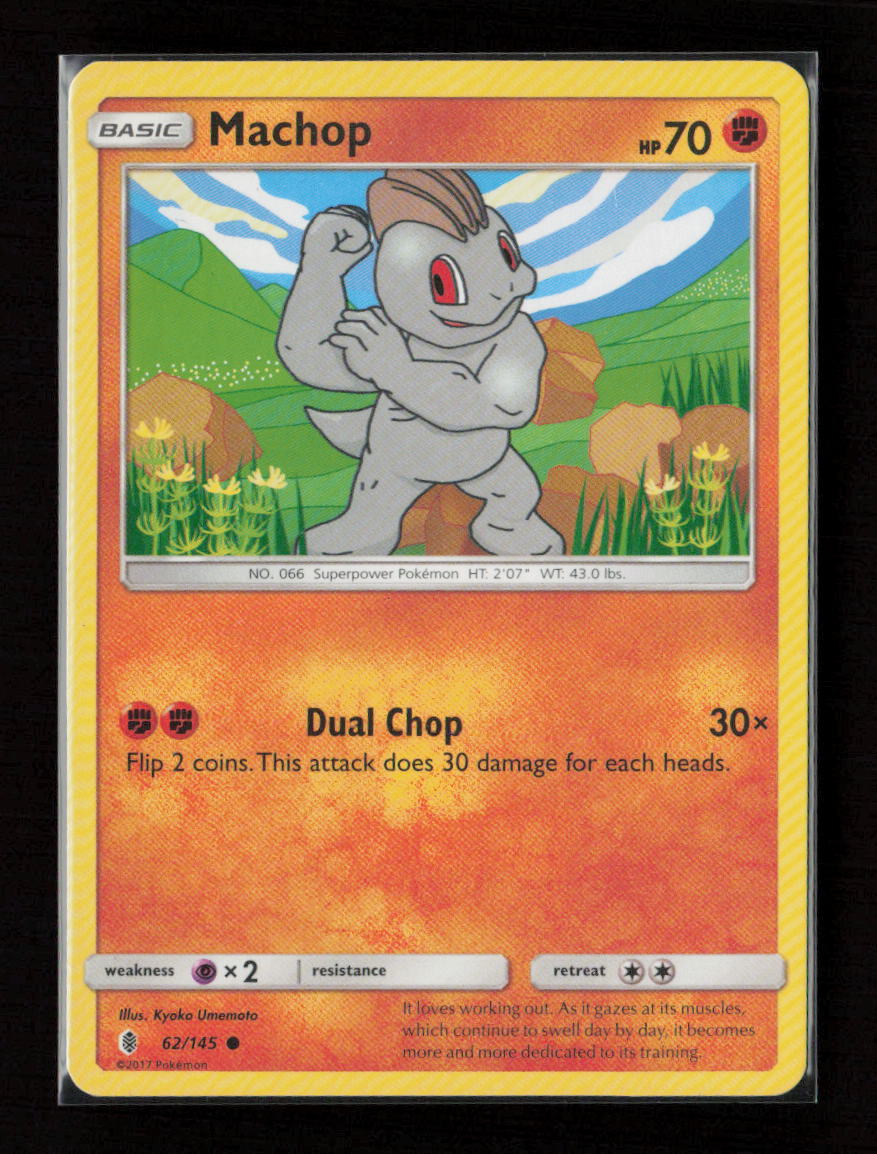 Machop (62) Common SM - Guardians Rising 62/145 LP