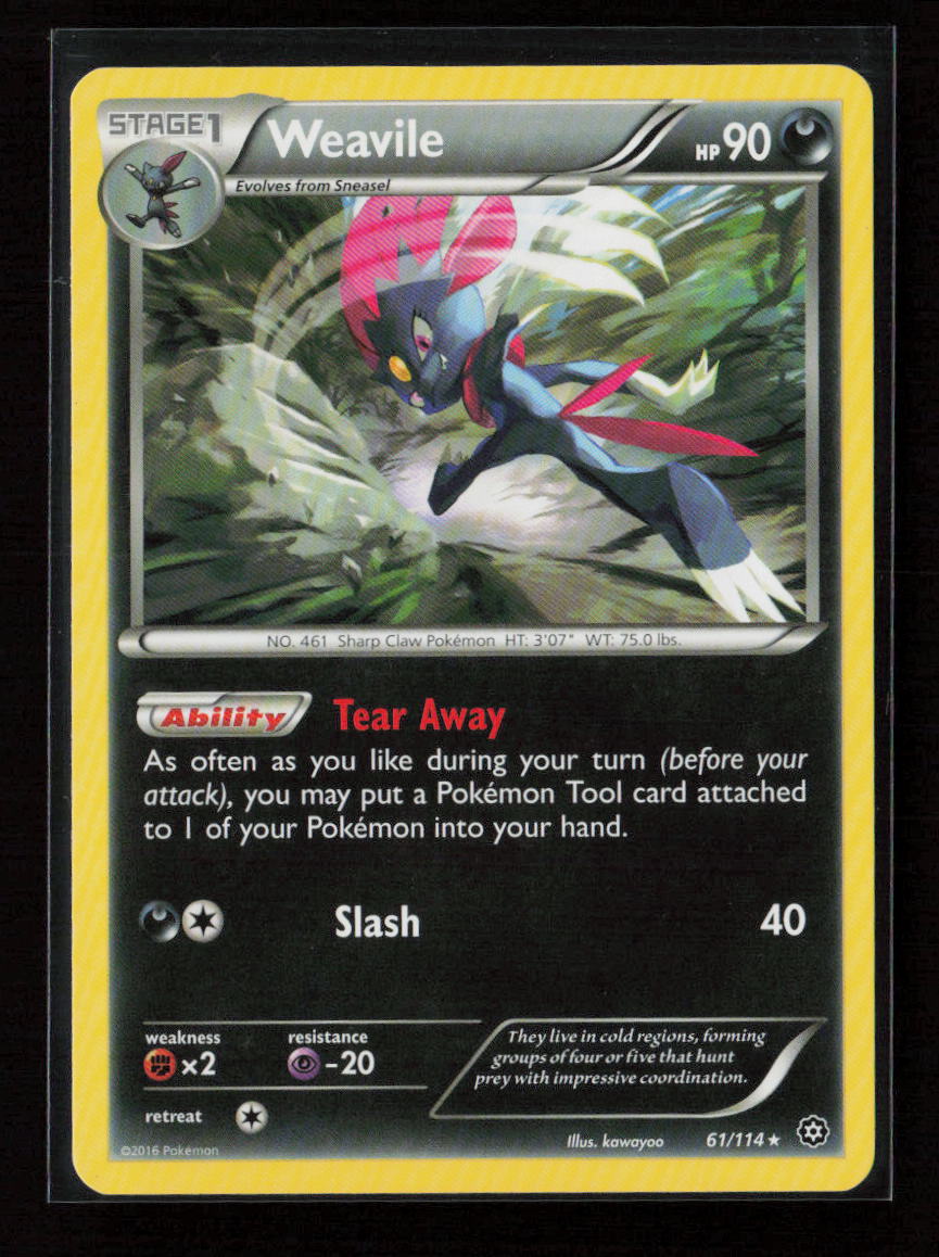 Weavile Rare XY - Steam Siege 61/114 LP