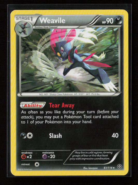 Weavile Rare XY - Steam Siege 61/114 LP