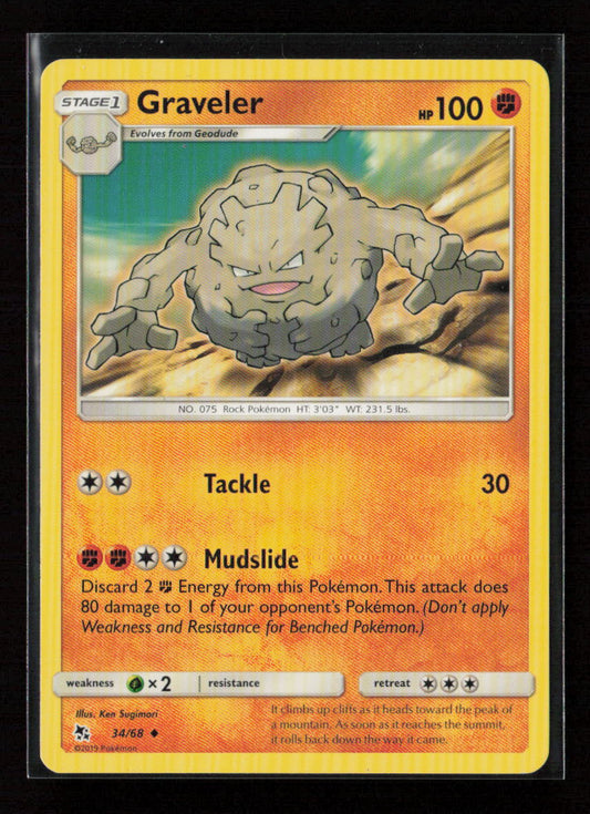 Graveler Uncommon Hidden Fates 34/68 LP