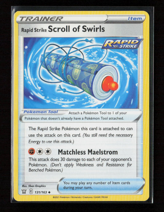 Rapid Strike Scroll of Swirls Uncommon SWSH05: Battle Styles 131/163 LP