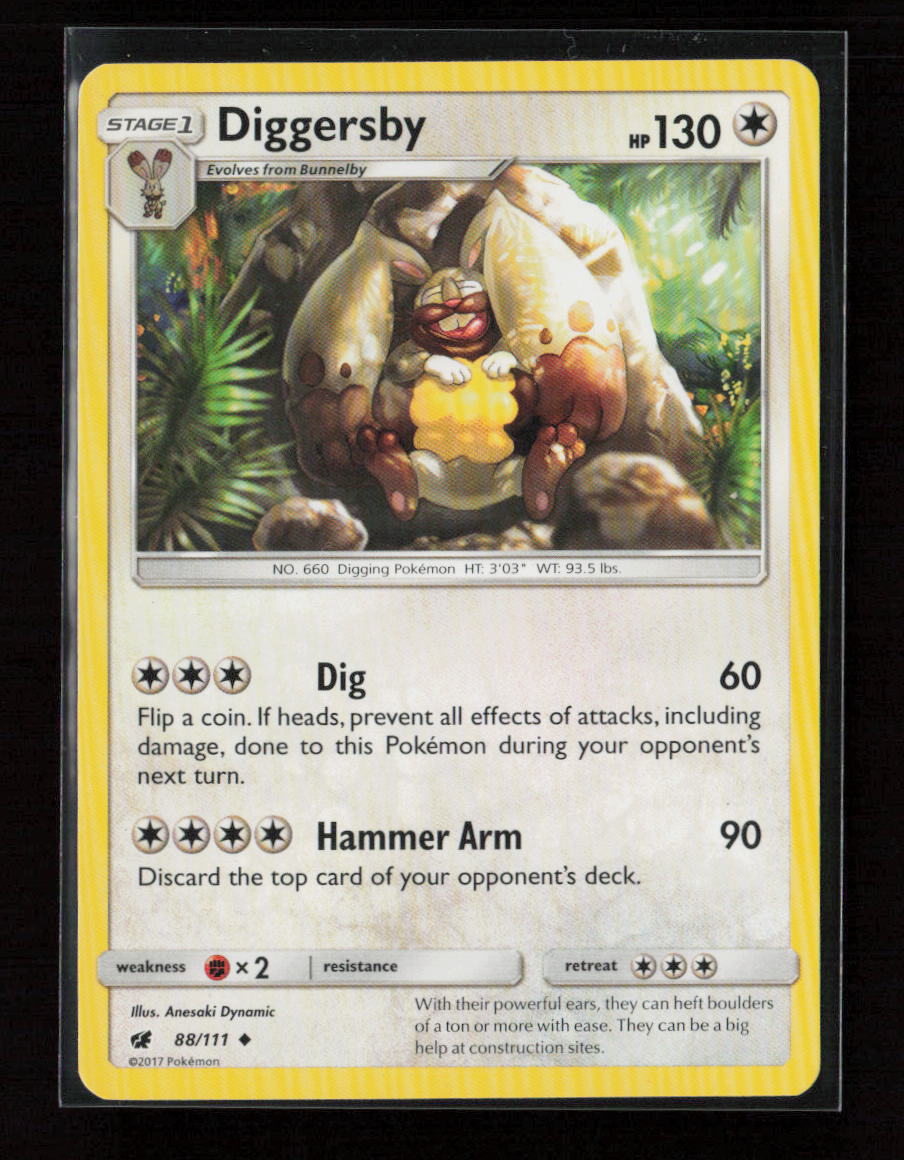 Diggersby (18) Uncommon SM Trainer Kit: Alolan Sandslash & Alolan Ninetales 88/111 LP