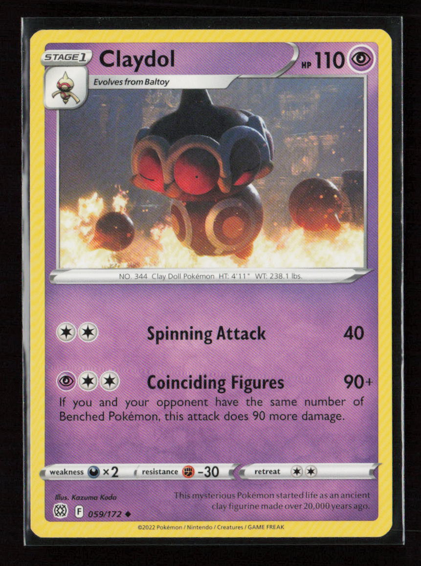 Claydol Uncommon SWSH09: Brilliant Stars 059/172 LP