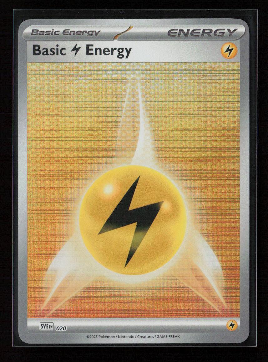 Basic Lightning Energy - Common SVE: Scarlet & Violet Energies 020 NM - Kang's Collectibles