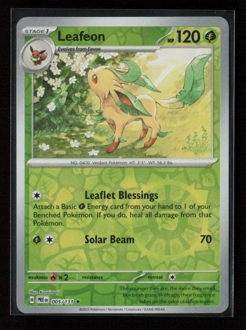 Leafeon Rare SV: Prismatic Evolutions 005/131 NM - Kang's Collectibles