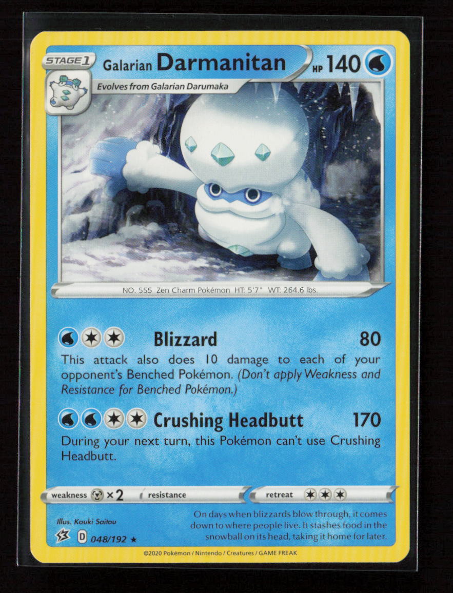 Galarian Darmanitan Rare SWSH02: Rebel Clash 048/192 LP