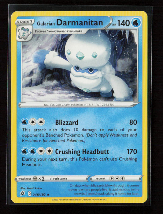 Galarian Darmanitan Rare SWSH02: Rebel Clash 048/192 LP