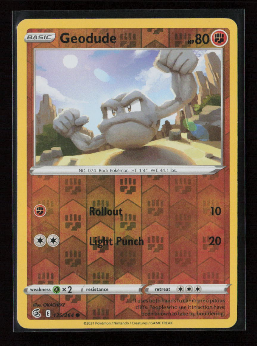 Geodude Common SWSH08: Fusion Strike 135/264 NM