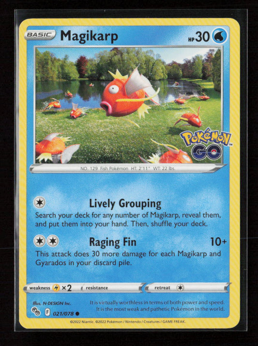 Magikarp Common Pokemon GO 021/078 NM