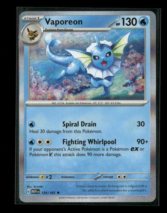Vaporeon Rare SV: Prismatic Evolutions 022/131 NM - Kang's Collectibles