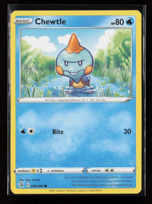 Chewtle Common SWSH08: Fusion Strike 080/264 LP