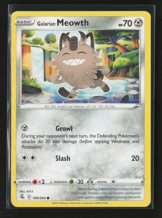 Galarian Meowth Common SWSH08: Fusion Strike 180/264 LP