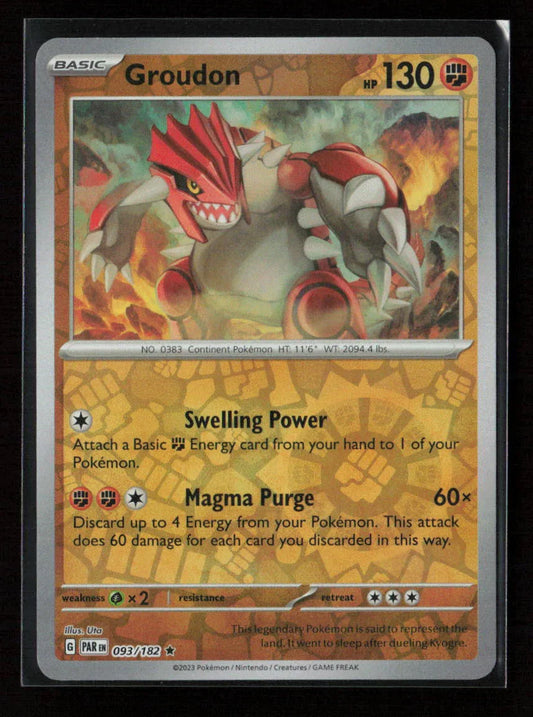 Groudon - Rare SV04: Paradox Rift 093/182 NM - Kang's Collectibles