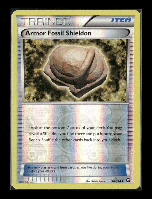 Armor Fossil Shieldon Uncommon XY - Steam Siege 98/114 LP - Kang's Collectibles
