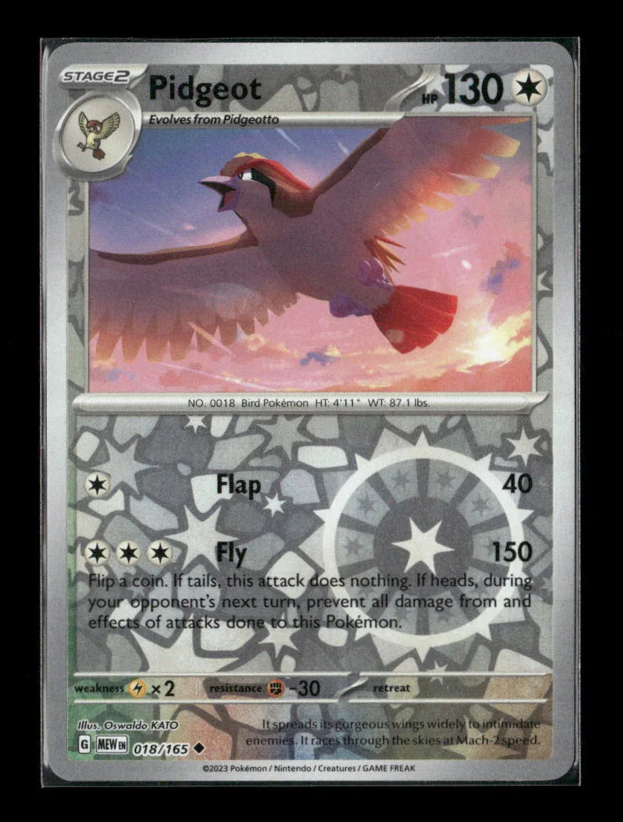 Pidgeot Uncommon SV: Scarlet & Violet 151 018/165 LP - Kang's Collectibles