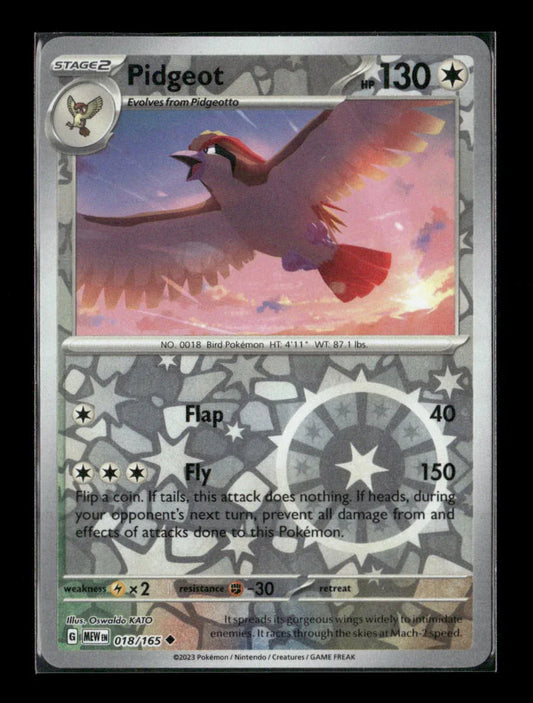 Pidgeot Uncommon SV: Scarlet & Violet 151 018/165 LP - Kang's Collectibles