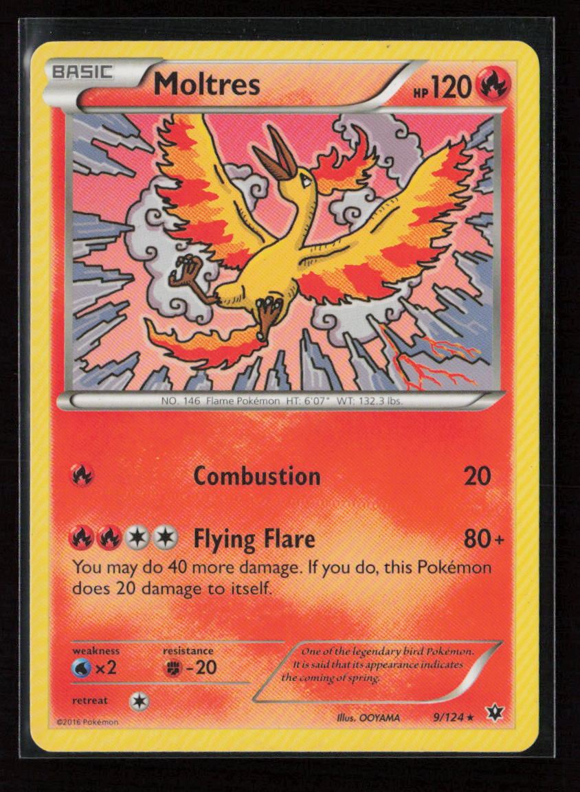 Moltres Rare XY - Fates Collide 9/124 LP