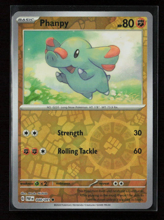Phanpy Common SV: Paldean Fates 048/091 NM - Kang's Collectibles