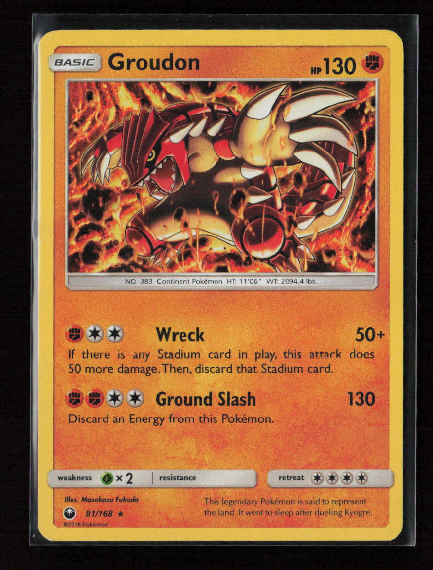 Groudon Holo Rare SM - Celestial Storm 81/168 NM