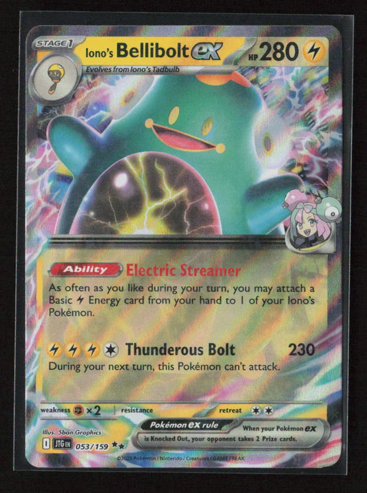 Iono's Bellibolt ex - Double Rare SV09: Journey Together 053/159 NM - Kang's Collectibles