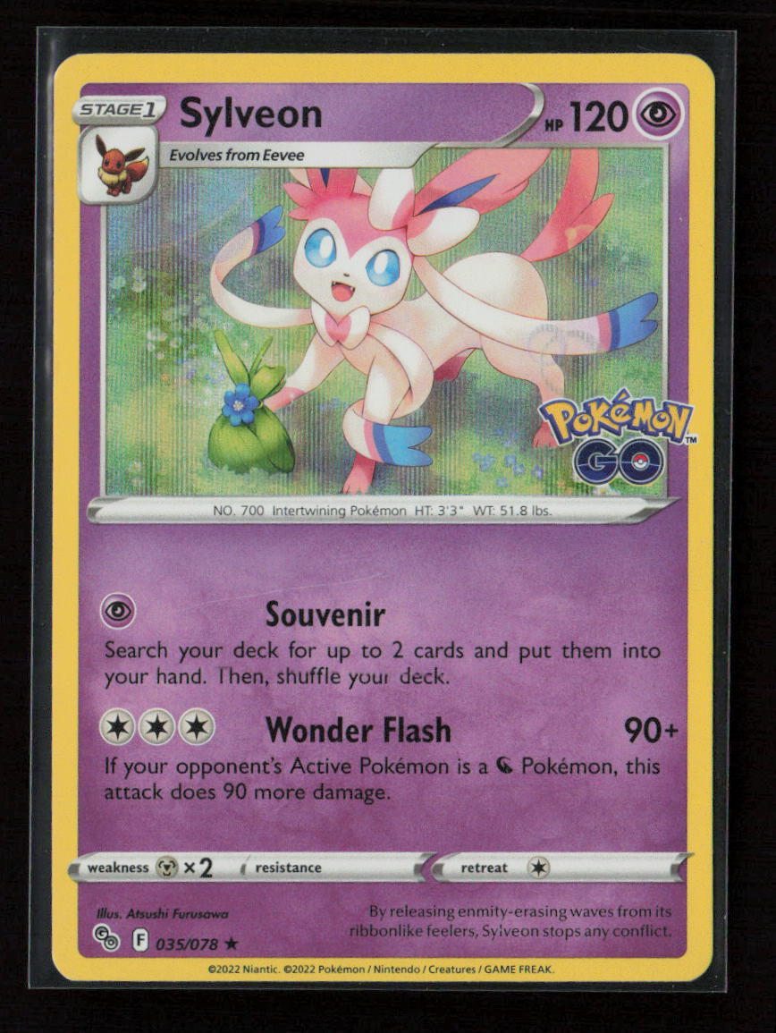 Sylveon Holo Rare Pokemon GO 035/078 LP