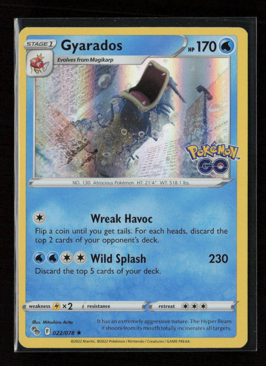 Gyarados Holo Rare Pokemon GO 022/078 NM