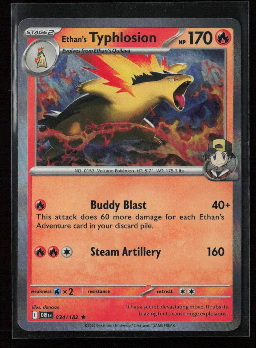 Ethan's Typhlosion Rare SV10: Destined Rivals 034/182 NM - Kang's Collectibles