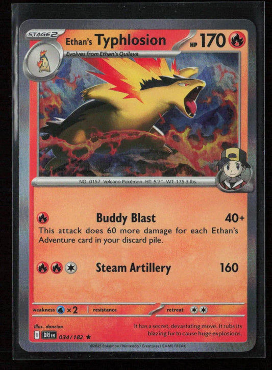 Ethan's Typhlosion Rare SV10: Destined Rivals 034/182 NM - Kang's Collectibles