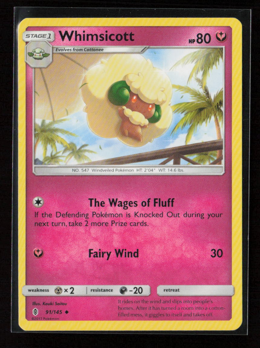 Whimsicott Uncommon SM - Guardians Rising 91/145 LP