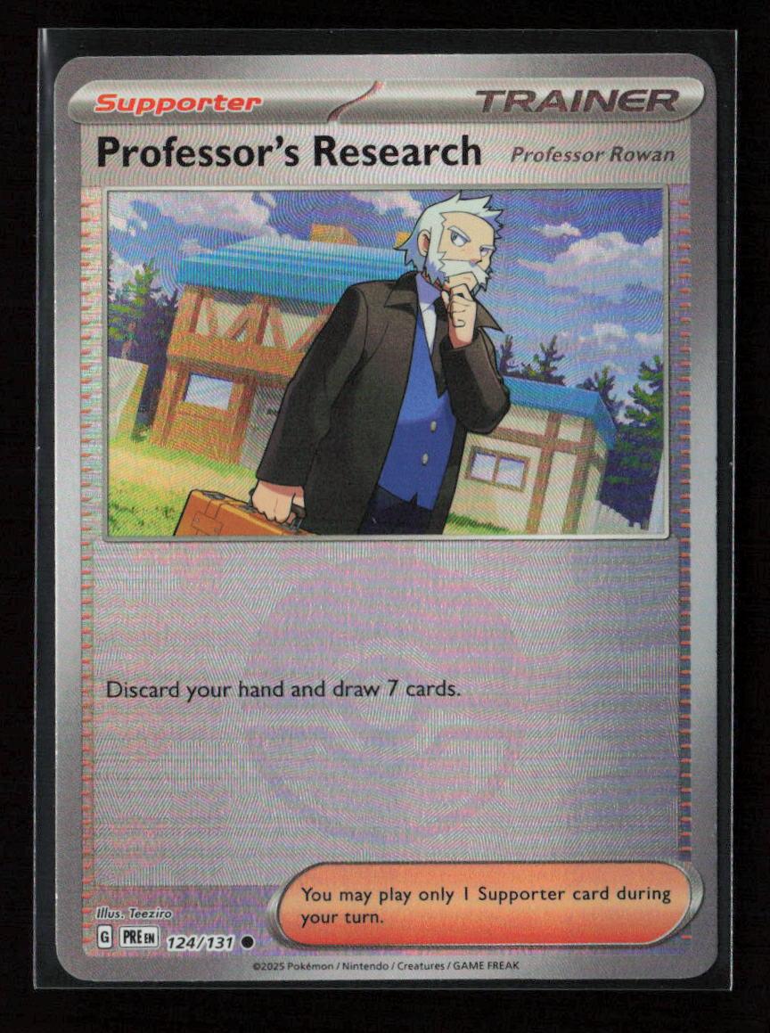 Professor's Research [Professor Rowan] (Poke Ball Pattern) Common SV: Prismatic Evolutions 124/131 NM - Kang's Collectibles