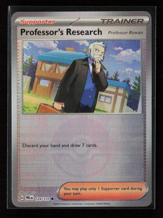 Professor's Research [Professor Rowan] (Poke Ball Pattern) Common SV: Prismatic Evolutions 124/131 NM - Kang's Collectibles