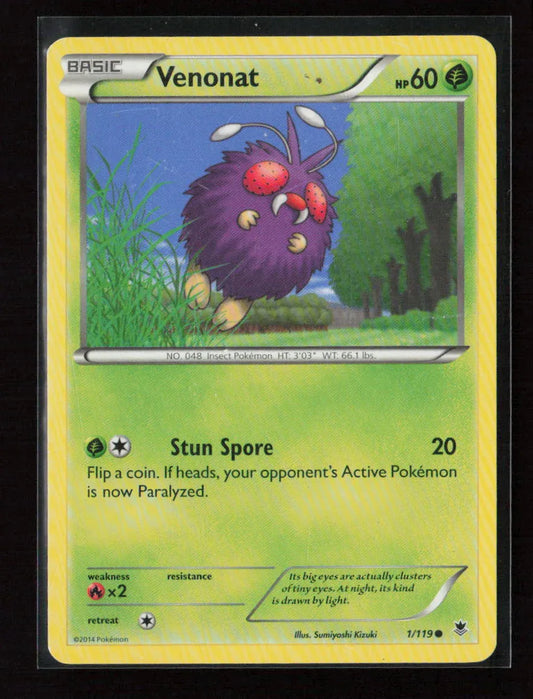 Venonat Common XY - Phantom Forces 1/119 NM - Kang's Collectibles