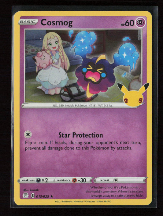 Cosmog Holo Rare Celebrations 013/025 NM