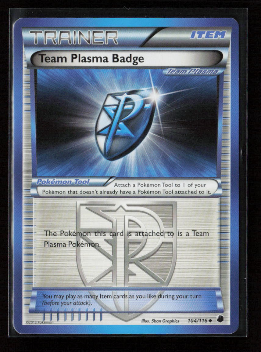 Team Plasma Badge (Team Plasma) Uncommon Plasma Freeze 104/116 NM