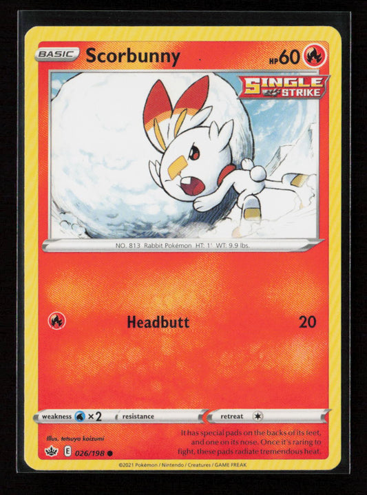 Scorbunny Common SWSH06: Chilling Reign 026/198 LP