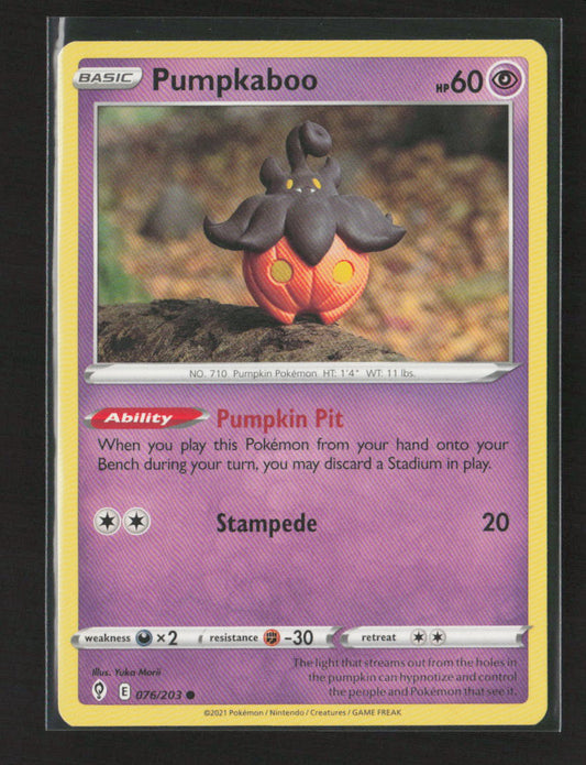 Pumpkaboo Common SWSH07: Evolving Skies 076/203 LP