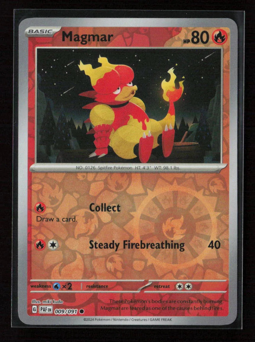 Magmar Common SV: Paldean Fates 009/091 NM - Kang's Collectibles