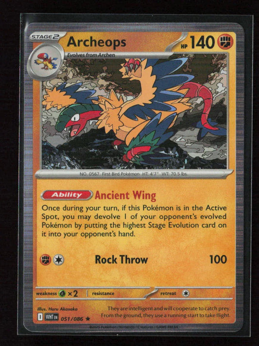 Archeops Rare SV: White Flare 051/086 NM - Kang's Collectibles