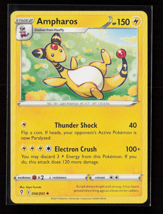 Ampharos Rare SWSH07: Evolving Skies 056/203 NM