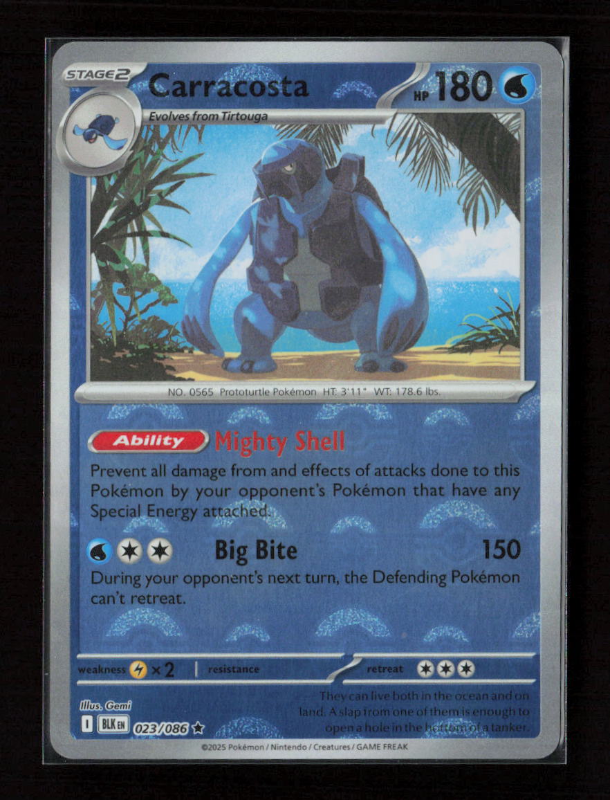 Carracosta (Poke Ball Pattern) Rare SV: Black Bolt 023/086 NM