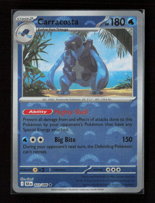 Carracosta (Poke Ball Pattern) Rare SV: Black Bolt 023/086 NM