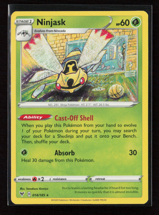 Ninjask Rare SWSH04: Vivid Voltage 014/185 LP