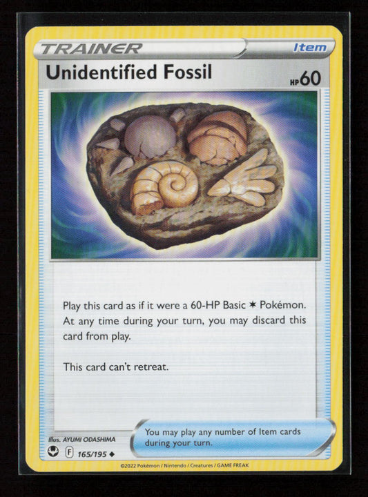 Unidentified Fossil Uncommon SWSH12: Silver Tempest 165/195 LP