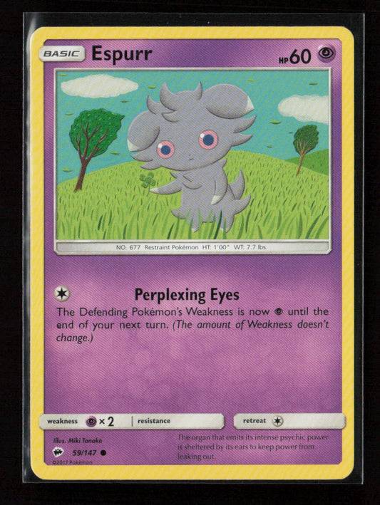 Espurr Common SM - Burning Shadows 59/147 LP