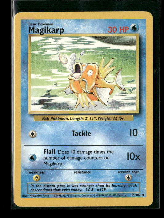 Magikarp Uncommon Base Set 035/102 LP - Kang's Collectibles