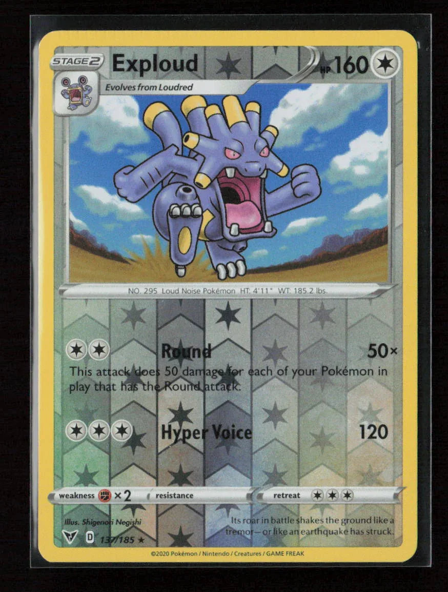 Exploud Rare SWSH04: Vivid Voltage 137/185 NM - Kang's Collectibles