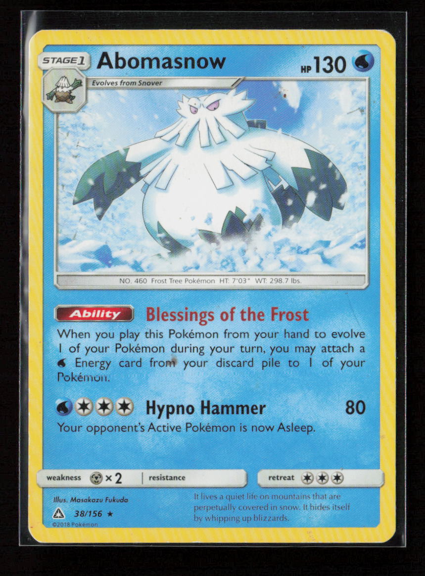Abomasnow Rare SM - Ultra Prism 38/156 LP