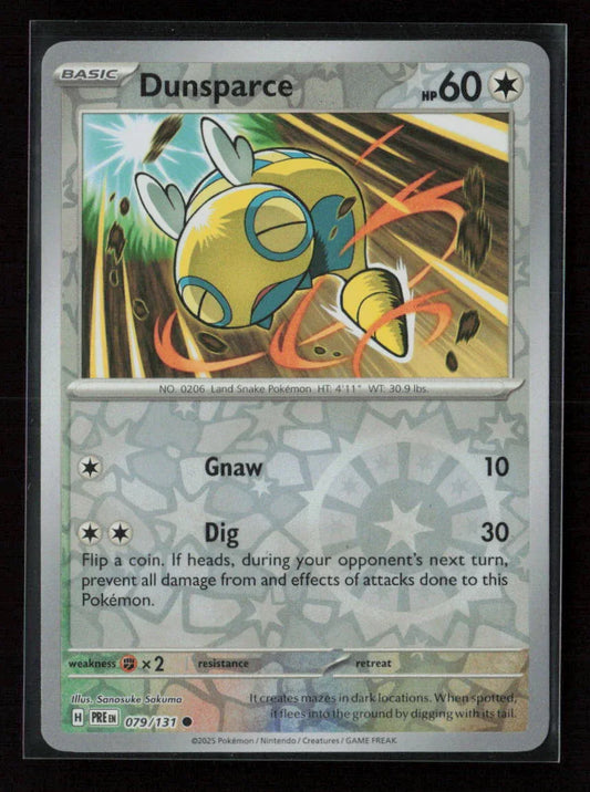 Dunsparce Common SV: Prismatic Evolutions 079/131 NM - Kang's Collectibles