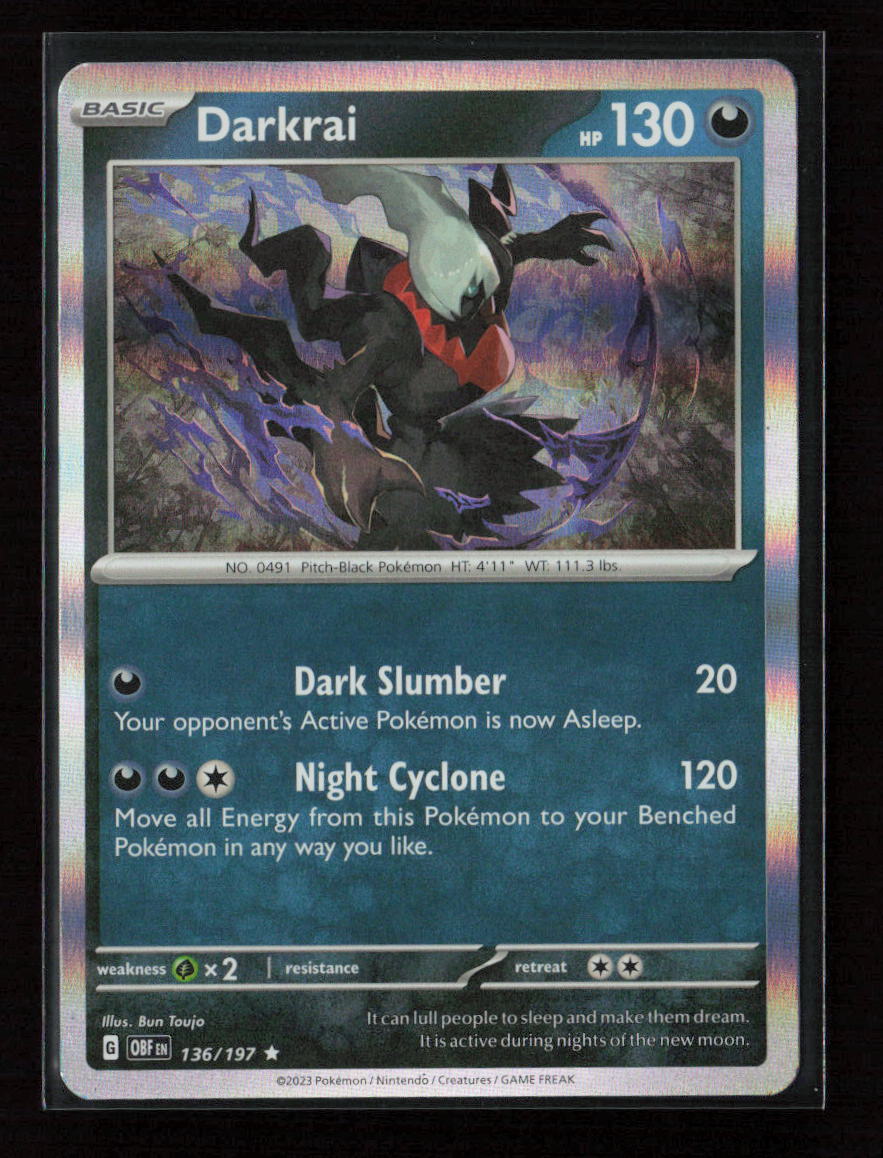 Darkrai Rare SV03: Obsidian Flames 136/197 NM