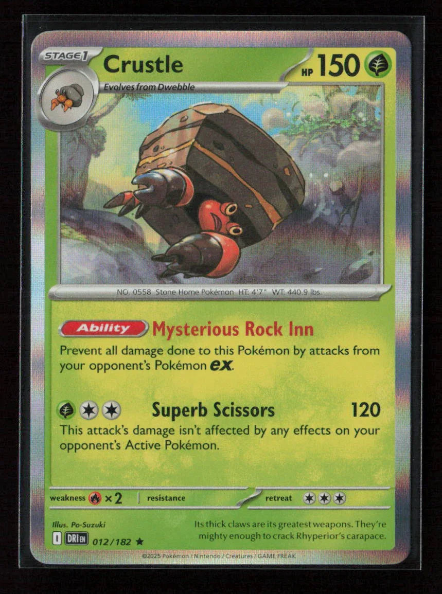 Crustle - Rare SV10: Destined Rivals 012/182 NM - Kang's Collectibles